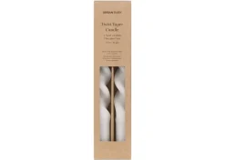 Urban Barn Twist Taper Candles Set White- Candles & Holders