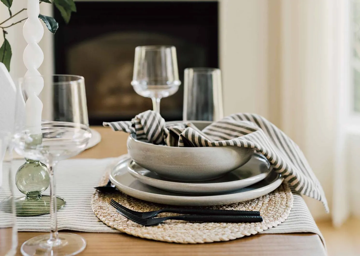 Urban Barn Twist Taper Candles Set White- Candles & Holders