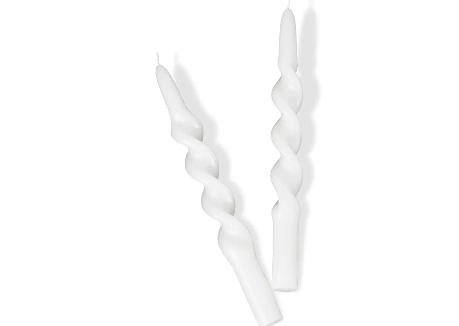 Urban Barn Twist Taper Candles Set White- Candles & Holders