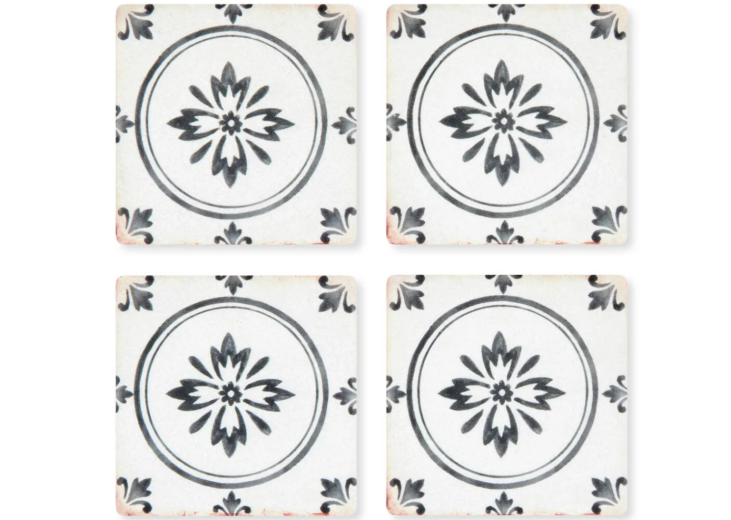 Urban Barn Vintage Tile Coaster Set- Table Linens & Coasters