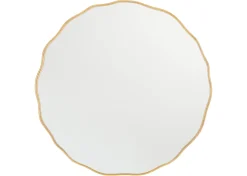 Urban Barn Zina Wavy Round Wall Mirror Brass- Mirrors