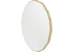 Urban Barn Zina Wavy Round Wall Mirror Brass- Mirrors
